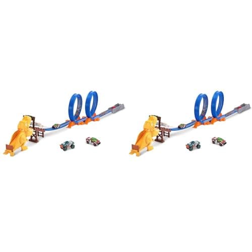 Image of Zuru Metal Machines 845218018368 Metal Machines T-Rex Attack Building Playset, Frustration Free Packaging (Brown Mail Box), Multicolour, Series 1 (Pack of 2)