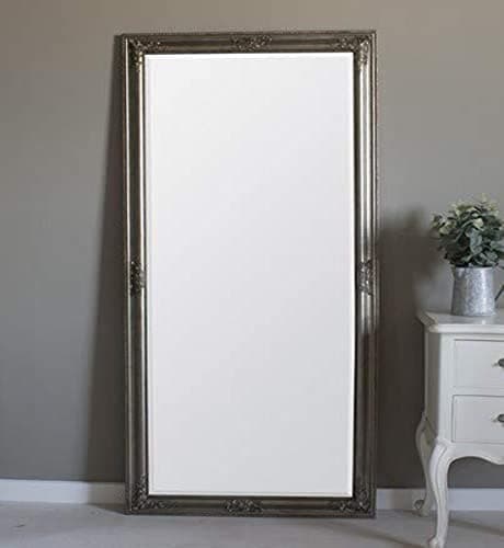 Image of Barcelona Trading Churchill Champagne Silver Large Shabby Chic Antique Full Length leaner Floor Mirror 63"x29", Wood,GL324-1