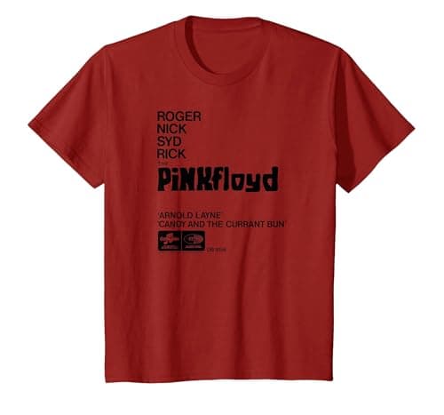 Image of Pink Floyd Arnold Layne T-Shirt, Youth, Cranberry Red, Small