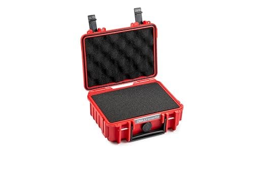Image of B&W International B&W Outdoor Transport Case, Type 500, Red, with Cube Foam, Waterproof According to IP67 Certification, Dustproof, Shatterproof and Indestructible