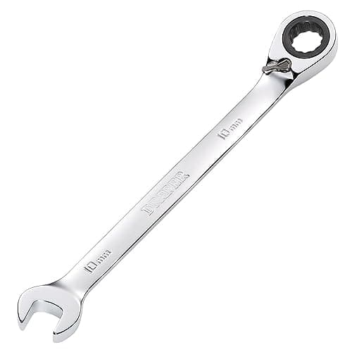 Image of Draper 51973 Hi-Torq Metric Reversible Ratcheting Combination Spanner, 10mm, Blue
