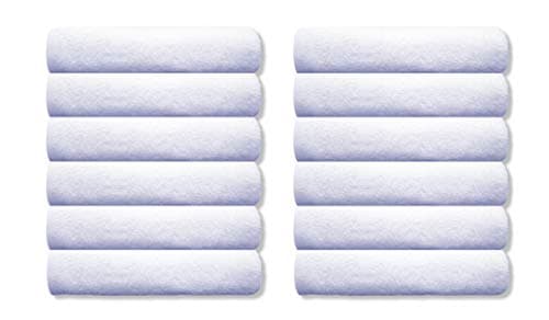 Image of A & B TRADERS Guest Towels Packs 100% Egyptian Cotton 30cm x 50cm Soft Quick Dry (White, 12)