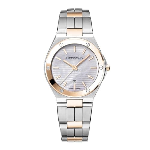 Image of Montre femme Herbelin Cap Camarat acier bicolore, strappy