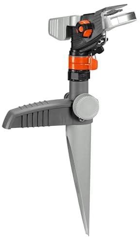 Image of Gardena premium pulse, circular and sector sprinkler (on metal spike): Premium regrets for irrigating larger surfaces up to 490 m², stepless range adjustment up to 12.5 m (8136-20)