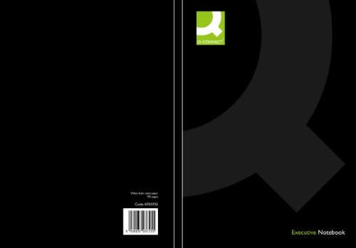 Image of Q-Connect Casebound A4 Hardback Notebook 192 Pages - Black, Pack of 3