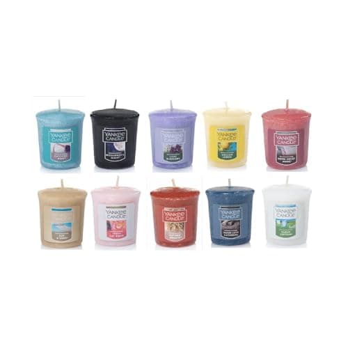 Image of Yankee Candle Value Bundle with 10 Votive Scented Candles, Mixed Popular Fragrances, Set of 10