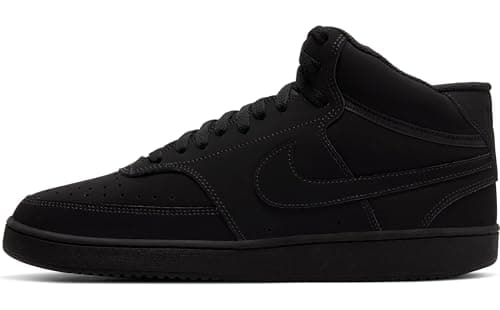 Image of Nike Men's Court Vision Mid Sneaker, Black/Black/Black, 10