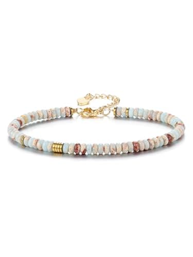 Image of CrystalTears Crystal Bracelet for Women Colorful Boho Gemstone Beaded Bracelet Natural Healing Crystal Stone Bead Bracelets Women’s Summer Beach Jewellery Gifts for Christmas Birthday