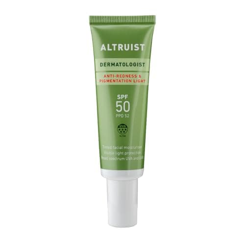 Image of Altruist Dermatologist Anti-Redness & Pigmentation LIGHT SPF50, Tinted Moisturiser, 5‑Star UVA, Unscented Face Cream for Sensitive Skin - all skin types, 30 ml