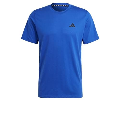 Image of adidas Men's Train Essentials Feelready Training Tee, Semi Lucid Blue/Black, XXL