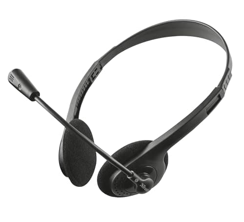 Image of Trust 21517 Ziva Chat PC Headset with Microphone for Computer and Laptop, Black