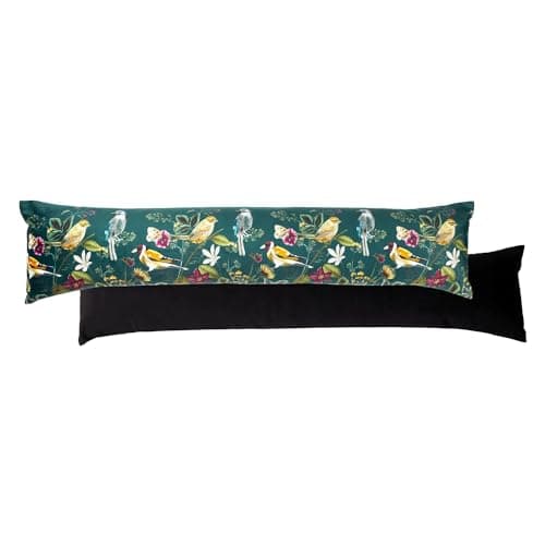 Image of Wylder Nature Midnight Garden Bird Draught Excluder Cover, Teal