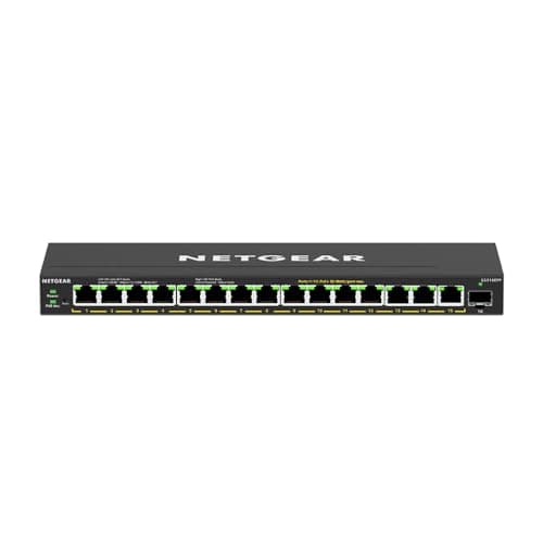 Image of NETGEAR 16-Port PoE Gigabit Ethernet Plus Switch (GS316EPP) - Managed With 15 X PoE+ @ 231W, 1 X 1G SFP Port, Desktop/Wall Mount