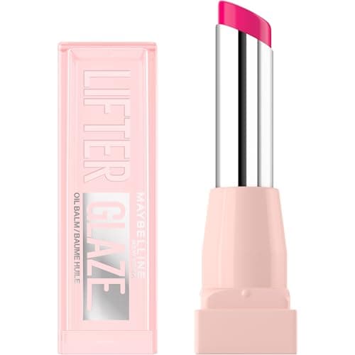 Image of Maybelline New York Lifter Glaze Lip Oil Balm, Up to 24HR Hydration, Plumping for Fuller Lips, Hyaluronic Acid & Acerola Cherry Extract for Ultra-Comfortable Shine, Shade: Rose Bite