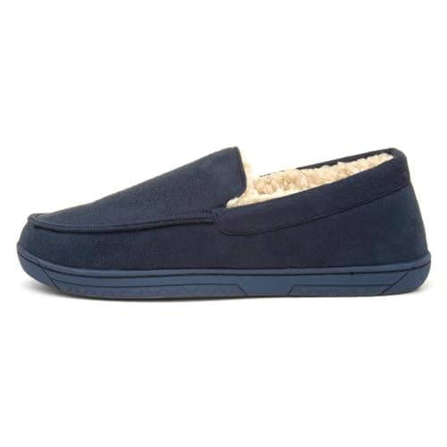 Image of The Slipper Company Mens Navy Full Slipper - Size 7 UK - Blue