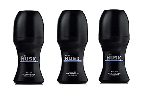 Image of Pack of 3 Musk Air Roll-On Anti-Perspirant Deodorant, Spicy white ginger, Aromatic Clary Sage, and Rich White Sandalwood - 3 x 50ml by Avon