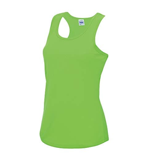 Image of Just Cool Girlie Fit Sports Ladies Vest / Tank Top (M) (Electric Green)