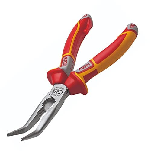 Image of Nws 141-49-VDE-205-SB N141-49-VDE-205-SB Number 141-49 VDE Chain Nose Pliers, Silver/Red, 205 mm
