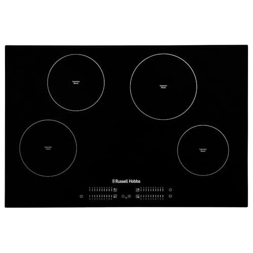 Image of Russell Hobbs 77cm Induction Hob with 4 Cooking Zones, Slider Touch Control, 99-minute Timer, Boost Function, 9 Stage Power Levels, 7000W Power and Automatic Safety Off Switch in Black, RH77IH413B