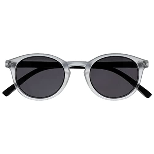 Image of OPULIZE Zen Small Lightweight Mens Womens Clear Crystal Matt Black Arms Reading Sunglasses UV400 S24-C +0.00