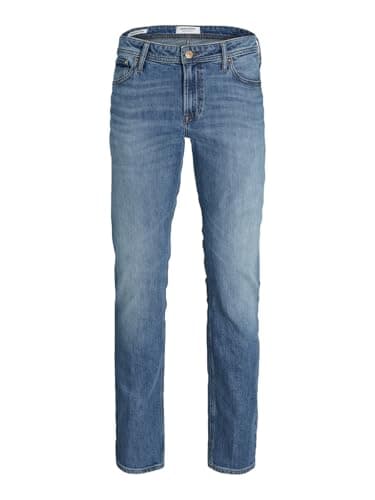 Image of JACK & JONES JJICLARK Jjoriginal AM 416 Noos Men's Regular Fit Jeans, Blue Denim, 36 W/32 L