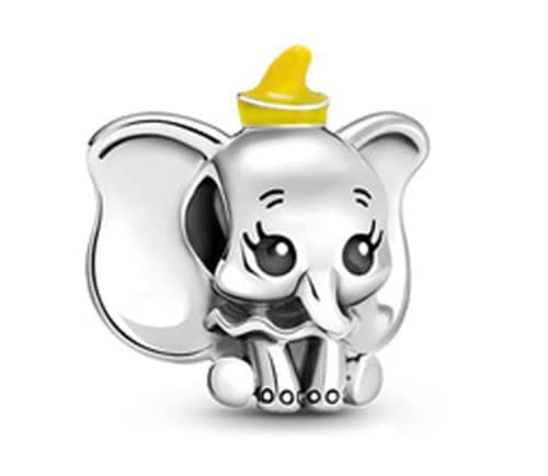 Image of Dumbo The Flying Elephant Charm 925 Silver Compatible with Pandora Charms, Trollbeads, Chamilia, Biagi and Many Other UK Charm Bracelets.