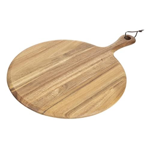 Image of Olympia Round Chopping Paddle Board Wavy Handled in Acacia Wood - 330(пїЅ) mm