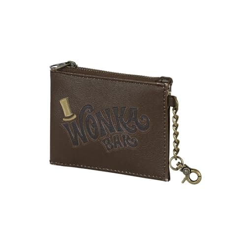 Image of Willy Wonka Charlie and the Chocolate Factory Choco-Flat Coin Purse, Brown, 11.5 x 9 cm