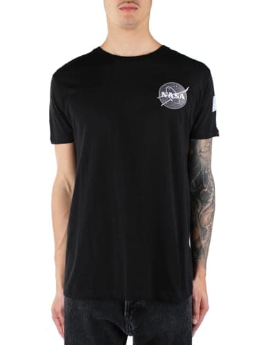 Image of Alpha Industries Space Shuttle T Shirt for Men Black