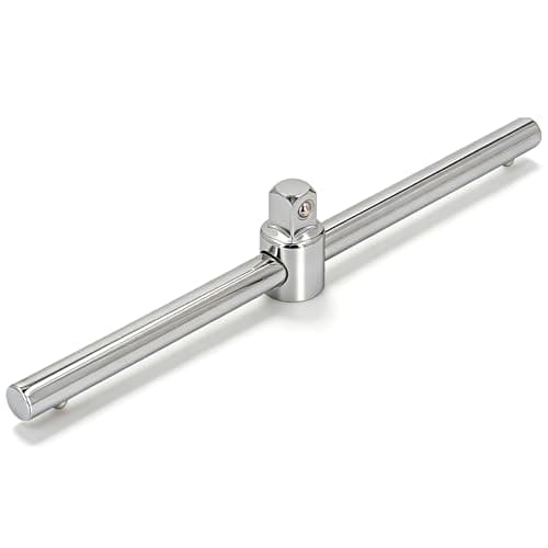 Image of Uadme 1/2-Inch T-Bar Sliding Breaker Bar, Fast Adjustment, CRV Material T Handle Square Drive Socket Hand Tool, Extension Sliding Rod Tools for Vehicle Maintenance
