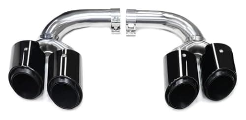 Image of Car Exhaust Pipe For Cayenne 2018 2019 2020 2021 2022 2023 2024 Triple Quad Sport Tailpipe Exhaust Muffler(Gasoline Black)