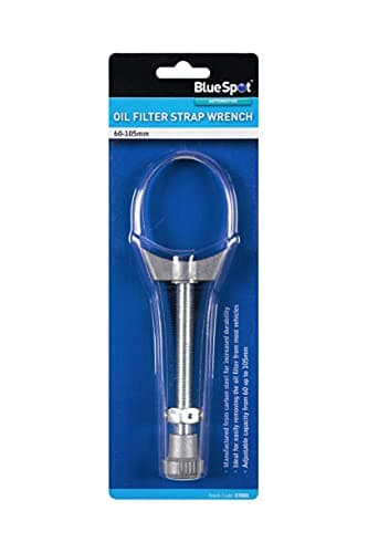 Image of Adjustable Metal Oil Fuel Filter Removal Strap Wrench Tool 60 - 105mm BlueSpot