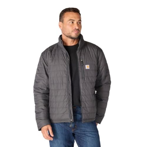 Image of Carhartt Men's Rain Defender Relaxed Fit Lightweight Insulated Jacket, Shadow, L