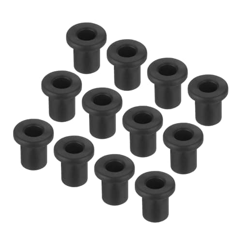Image of sourcing map 15Pcs t Shape Rubber Grommet Mount Dia 8mm ID 4mm H 10mm Black Seal Protection Cable Grommets Flexible for Cable Pipe