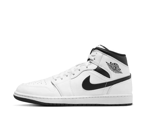 Image of NIKE Air Jordan 1 Mid Men's Trainers (White/Black) DQ8426 132 UK 11 (EUR 46)
