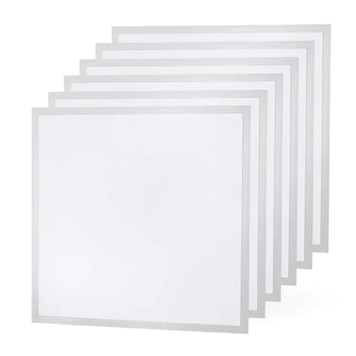 Image of Ledvion - 6X LED Panel, 60x60, 40W, 6500K, 4000 Lumens, Recessed Grid Ceiling Fixture, Incl. LED Driver White Quick Connector