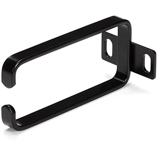 Image of StarTech.com 1U Vertical 1.8 x 3.9in Server Rack Cable Management D-Ring Hook w/ Flexible Opening - Network Rack-Mount Cord Organizer Ring (CMHOOK1UN), Black