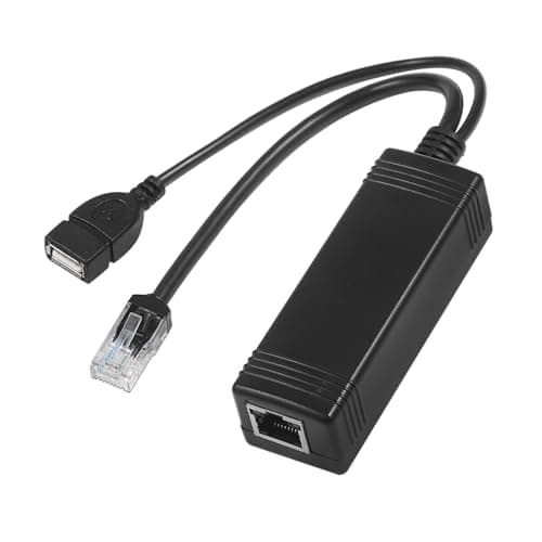 Image of REVODATA PoE Splitter with 5V USB-A Output and PoE Output, 48V to 5V/3A USB Type A Female, total 30W Output, Comply IEEE 802.3af/at, 10/100Mbps, for IP Cameras & Wireless AP(PD3008B)