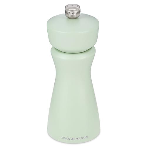 Image of Cole & Mason Kenton Salt and Pepper Mill, Sage, Adjustable Grind, Durable Ceramic Mechanism, Includes 1x Grinder, 15cm
