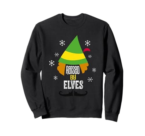 Image of Christmas Elf Raised by Elves Sweatshirt