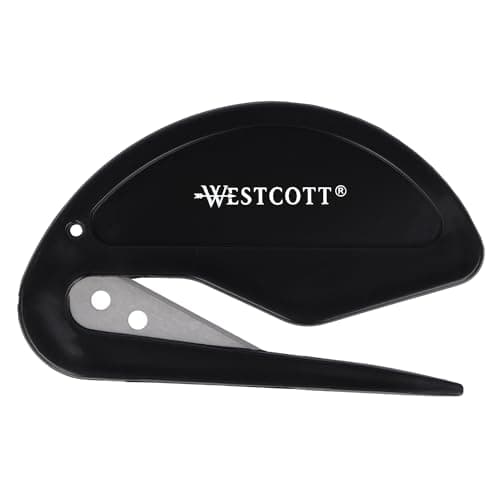 Image of Westcott Letter Opener with Safety Handle | Extra Sharp Letter Opener with Stainless Steel Blade | Ergonomic Safety Handle | Opens Letters Easily and Cleanly | E-29699 00