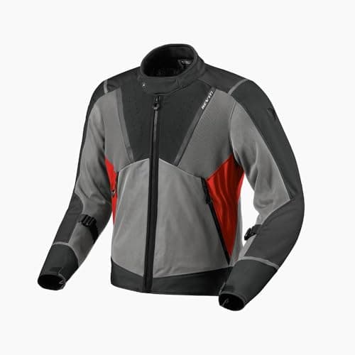 Image of REV'IT! Revit Airwave 4 Motorcycle Textile Jacket, Grey/Red, L