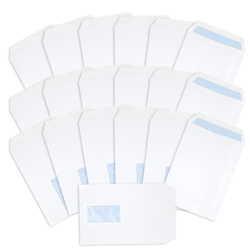 Image of Postmaster C5 Window Envelopes 229 x 162 mm A5 90 GSM Self Seal White Bulk Business Pack of 500