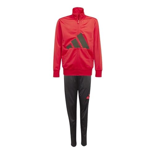 Image of adidas Unisex Kids ESSENTIALS BIG LOGO CLIMACOOL TRACKSUIT, pure ruby/black, 13-14 Years