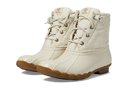 Image of Sperry Women's Saltwater SeaCycled RPET Nylon Boot, Ivory, 6.5 UK