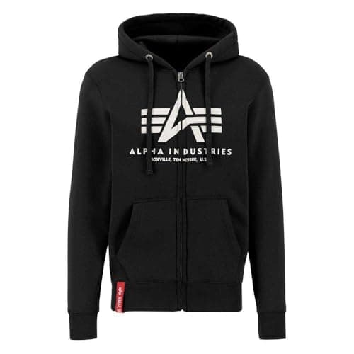 Image of Alpha Industries Basic Zip PP Hoodie for men Black