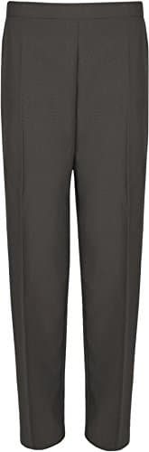 Image of WearAll Women Elasticated Pocket Trousers Pants Dark Grey 16W - 25L