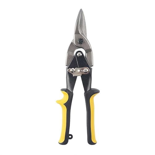 Image of Straight Cut Compound Action Aviation Snips, 250mm Heavy Duty Straight Aviation Tin Snips Sheet Metal Cutters Cutting Shears Cut, or Aluminium, Sheet UPVC, Wire Mesh, Leather, Copper
