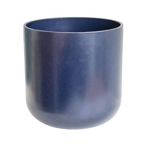Image of Ivyline Lisbon French Navy Planter - Water Resistant - Modern & Decorative Indoor Home House Plant Foliage Flower Pot - 26 x 26cm