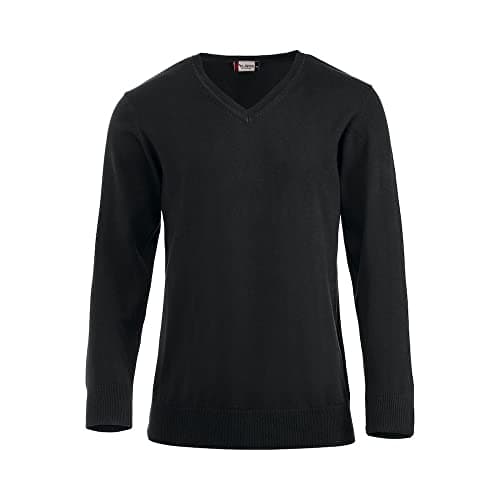 Image of CliQue Mens Aston Knitted V Neck Sweatshirt (S) (Black)